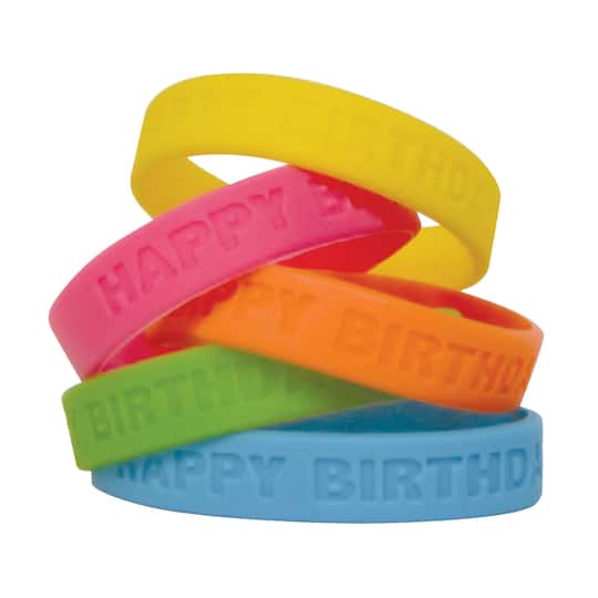 Happy Birthday Wristband Pack, 6 Packs